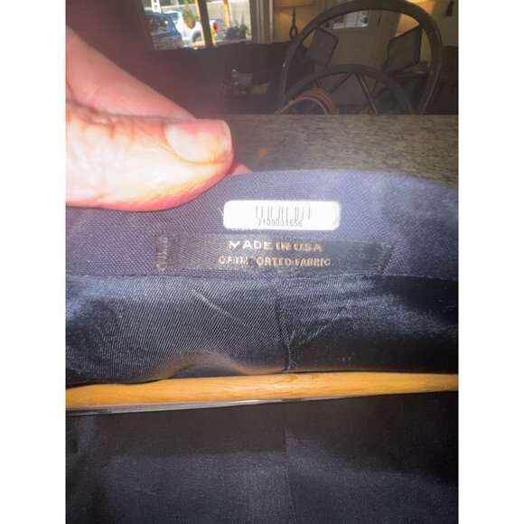 Hart Schaffner Marx Navy Gold Button Sports Coat Jacket Blazer 48R Old Money - Picture 9 of 11